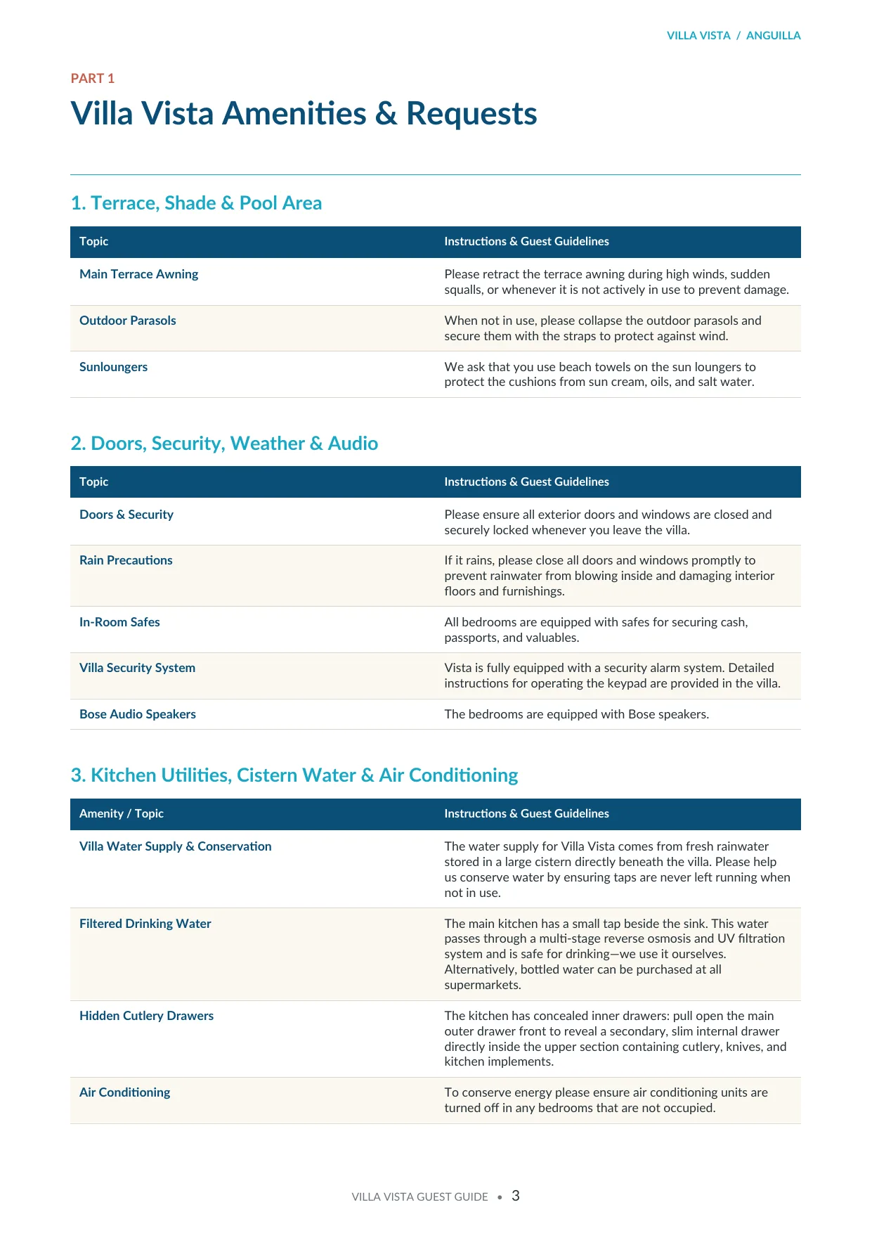 Vista Villa Anguilla guest guide - page 4